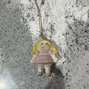 Charming Pink Doll Ornament with Blonde Hair
